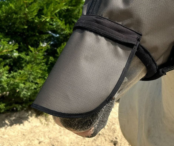 Cache-nez Cheval HEEPDD – Respirant, Anti-UV, Anti-mouches – À Utiliser Avec Bride – Matériau Teslin élastique