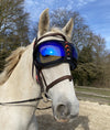 Pferdemaske eVysor eQuick Anti-UV 100% gegen Uveitis bei Pferden - blue mirror - Equidiva