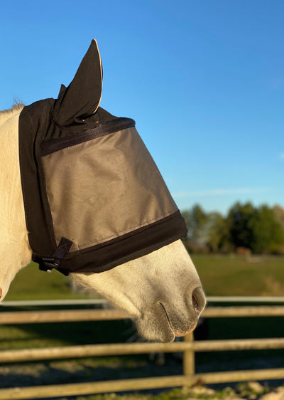 Leichtes Pack Equivizor ohne Ohrenklappen + Premium Equidiva Maske mit Ohrenklappen