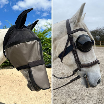 Pack of 2 masks: Helios with ear covers + equigoogs glasses