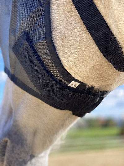 Equivizor lightweight anti-UV horse cap without earmuffs against equine uveitis