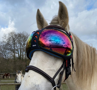 eVysor eQuick 100% anti-UV horse goggles - rainbow mirror -