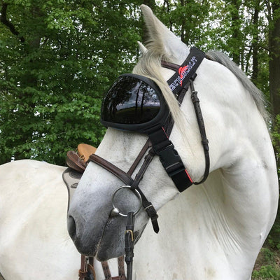 eVysor eQuick anti-UV 100% uveitis horse goggles - dark - Equidiva