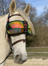 eVysor eQuick anti-UV 100% uveitis horse mask - orange mirror