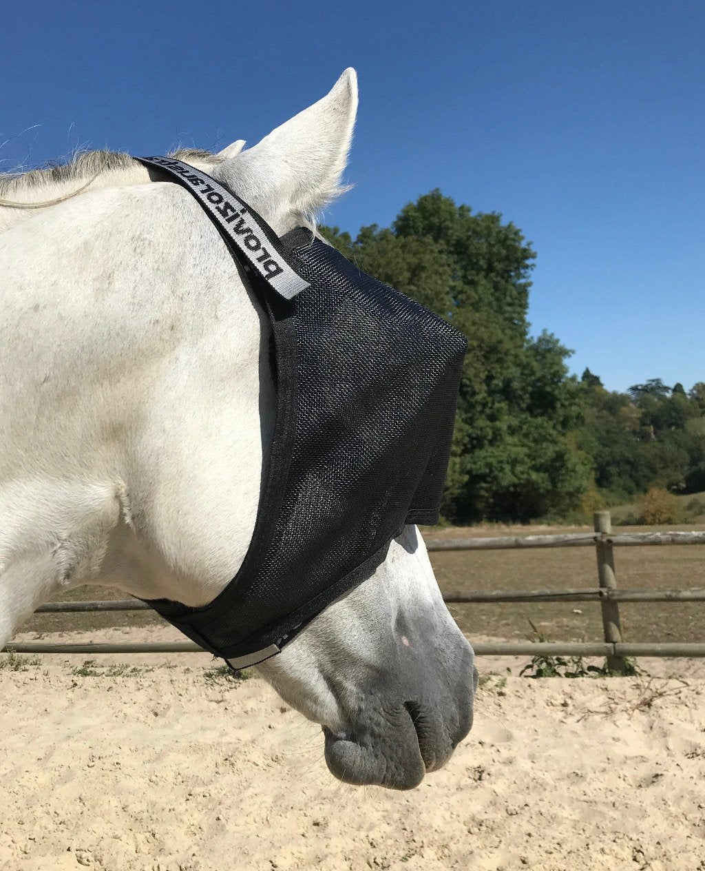 Equivizor oogmasker voor paarden tijdens herstel -  donker PVC met UV-bescherming - Equidiva
