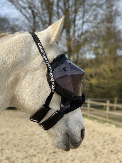Equivizor Oogheelkundig Herstelmasker voor Paarden - Donker Anti-UV PVC - Equidiva