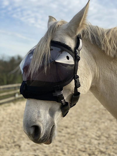 Equivizor Oogheelkundig Herstelmasker voor Paarden - Donker Anti-UV PVC - Equidiva