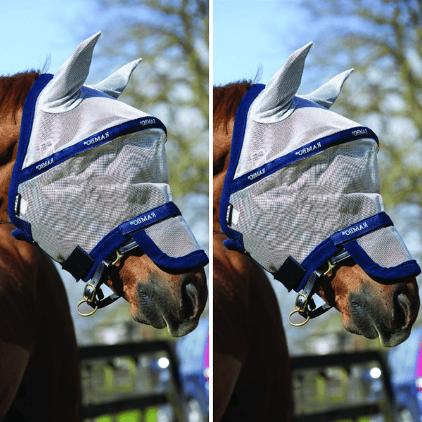 Pack 2 masques Rambo Plus Horseware avec cache-nez et oreilles - Equidiva